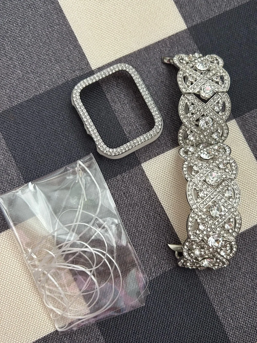 Rhinestone Silver Bracelet Apple Watch Band - Sparkling Silver